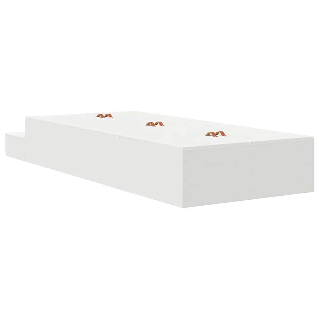 Struttura letto con contenitore con cassetto Bianco 100 cm