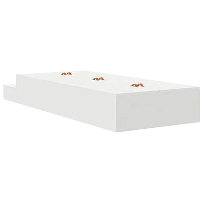 Struttura letto con contenitore con cassetto Bianco 100 cm