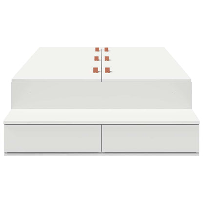 Struttura letto con contenitore con cassetto Bianco 100 cm