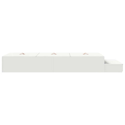 Struttura letto con contenitore con cassetto Bianco 100 cm