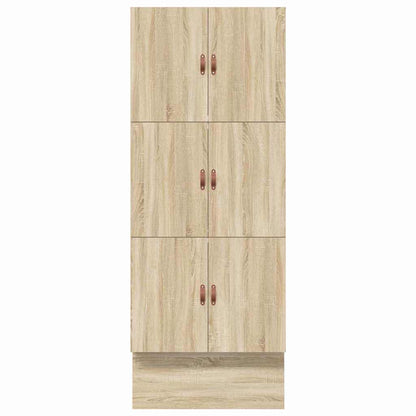 Struttura letto con contenitore Rovere Sonoma 100 cm