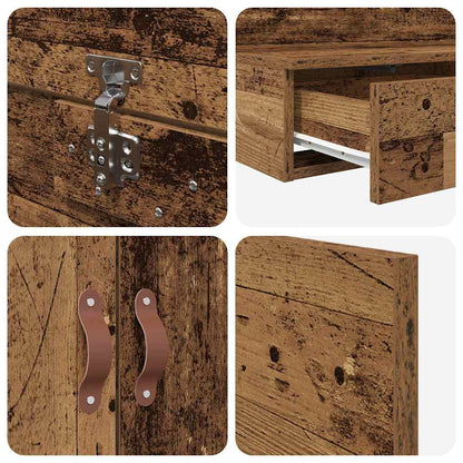 Struttura letto con contenitore Legno vecchio 100 cm | homemem39