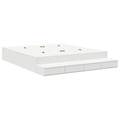 Struttura letto con contenitore con cassetto Bianco 200 cm