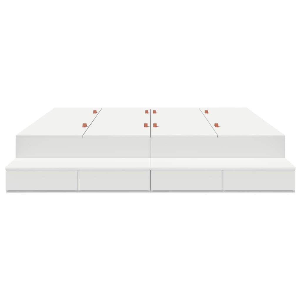 Struttura letto con contenitore con cassetto Bianco 200 cm