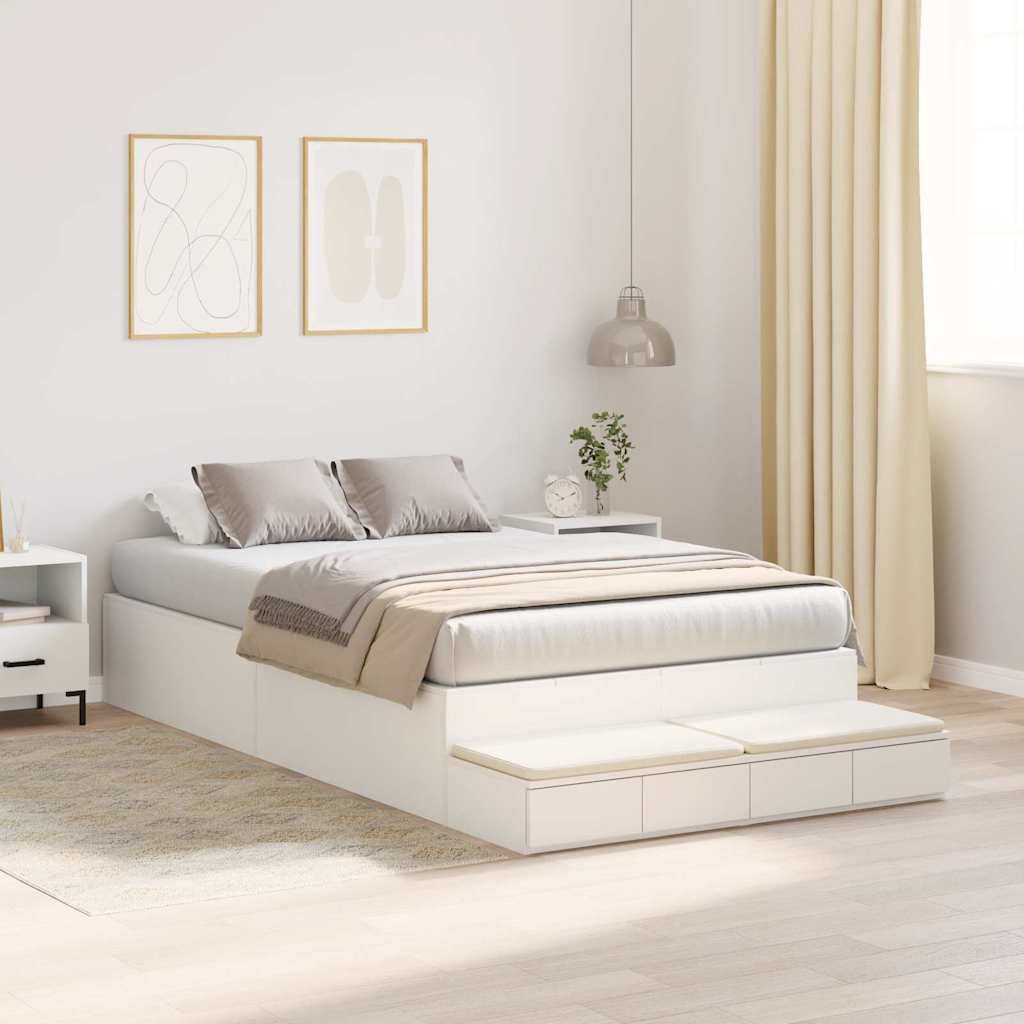 Struttura letto con contenitore Bianco 236.5 x 120 x 31.5 cm - homemem39