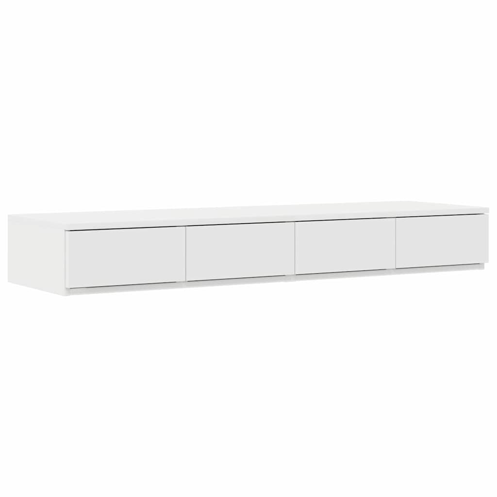 Struttura letto con contenitore Bianco 236.5 x 120 x 31.5 cm - homemem39
