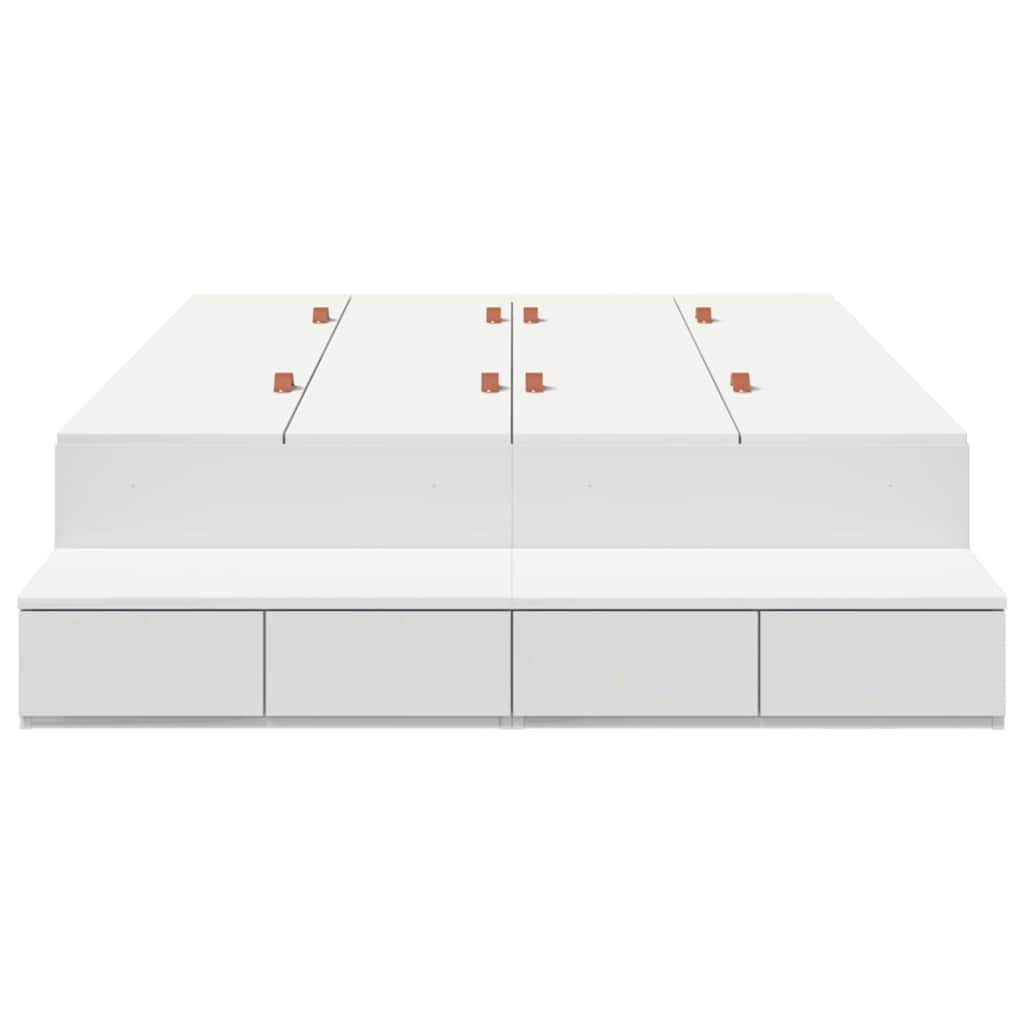 Struttura letto con contenitore Bianco 236.5 x 120 x 31.5 cm - homemem39