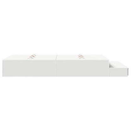 Struttura letto con contenitore Bianco 236.5 x 120 x 31.5 cm - homemem39
