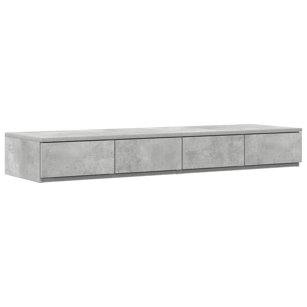 Struttura letto con contenitore Grigio cemento 120 cm