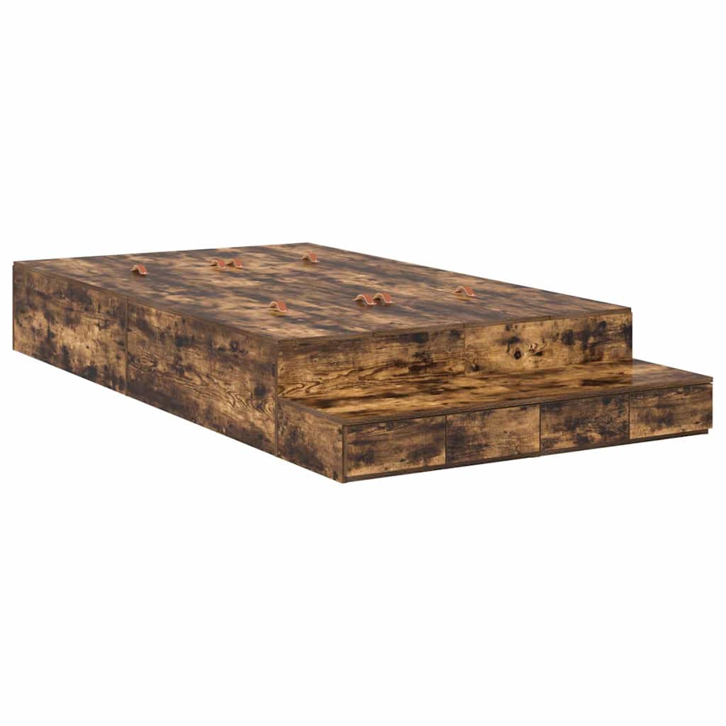 Struttura letto con contenitore con cassetto Rovere fumé 120 cm | homemem39