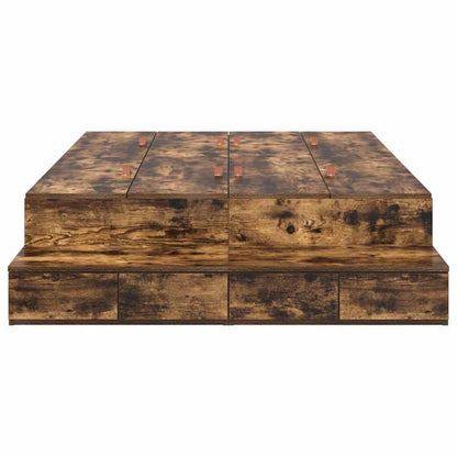 Struttura letto con contenitore con cassetto Rovere fumé 120 cm | homemem39