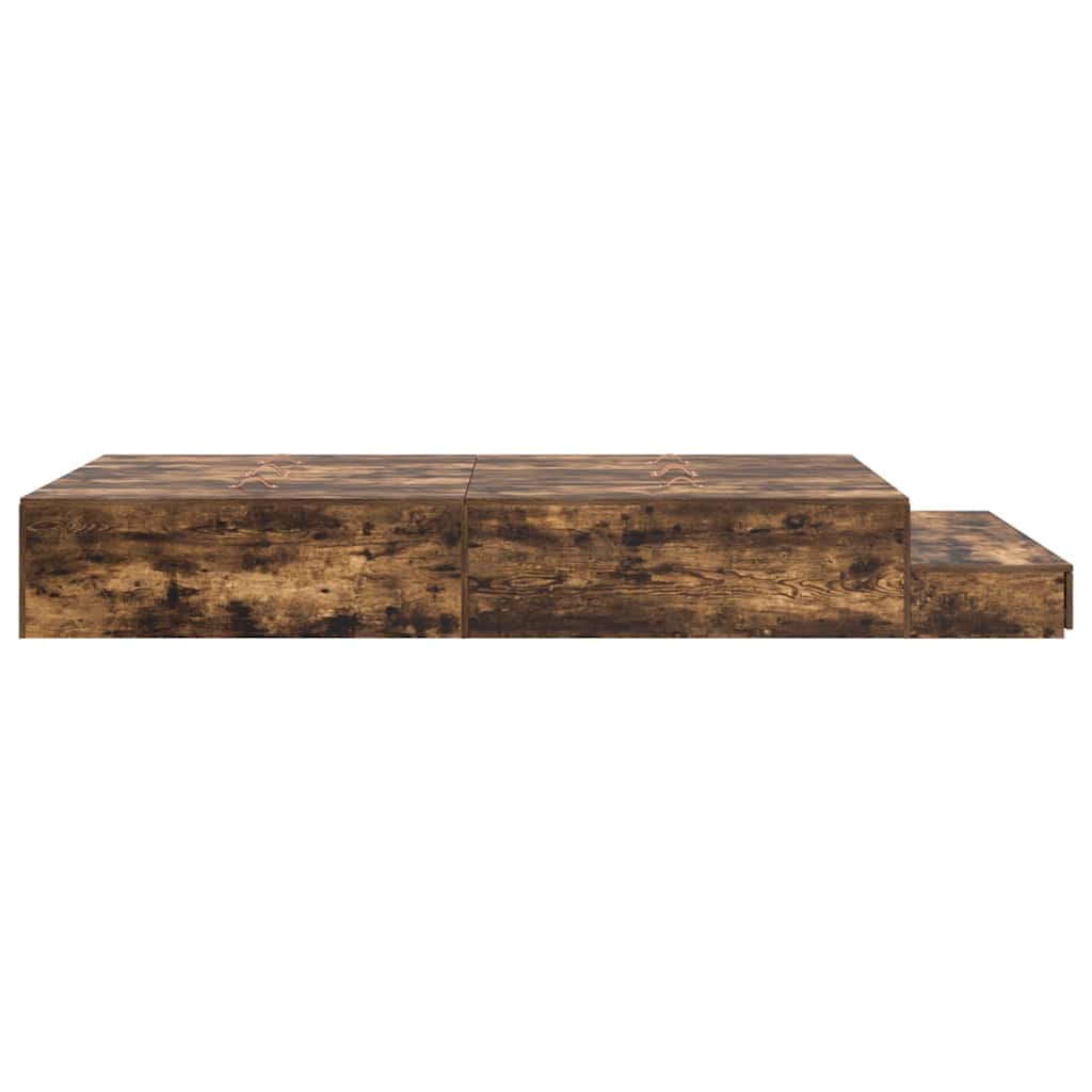 Struttura letto con contenitore con cassetto Rovere fumé 120 cm | homemem39