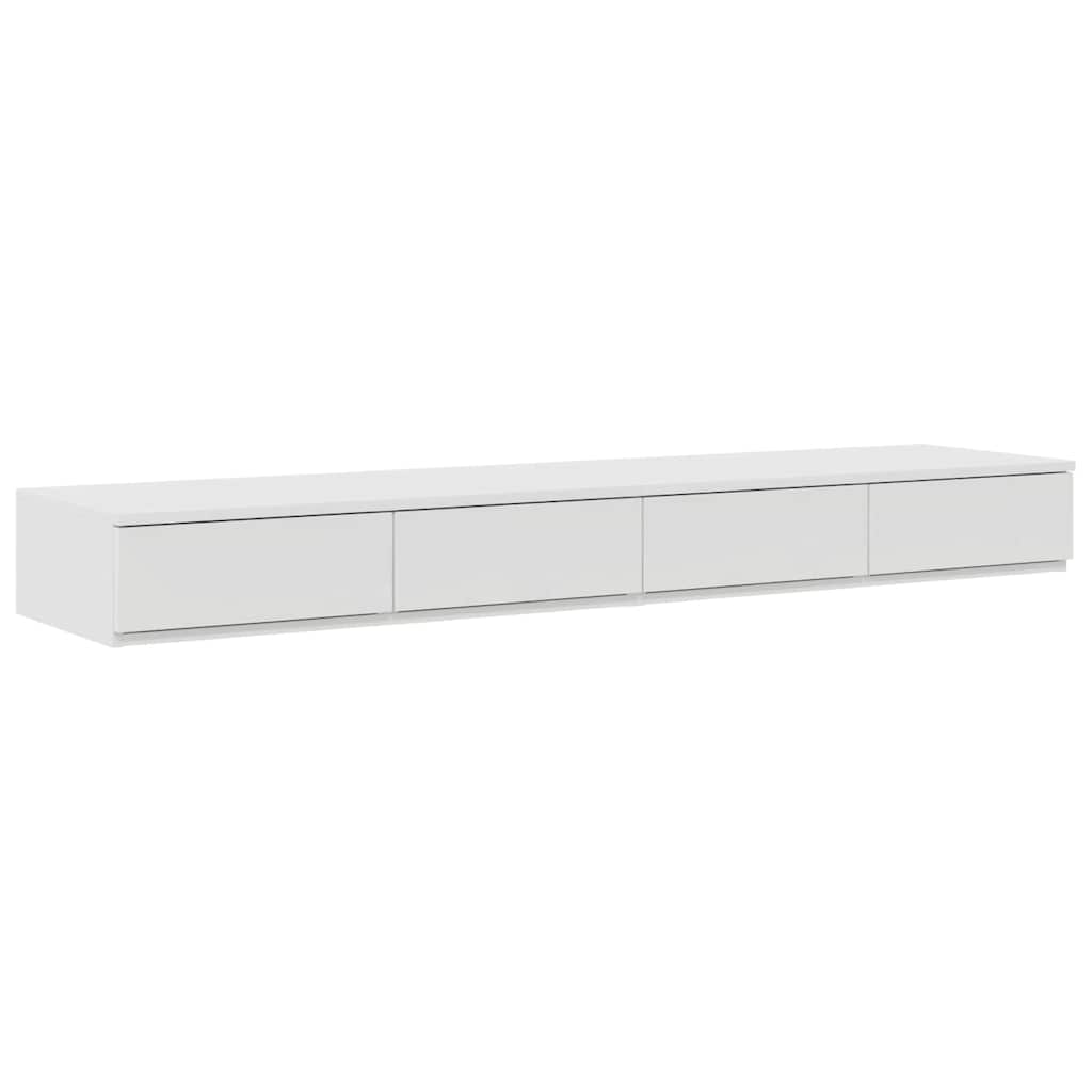Struttura letto con contenitore Bianco 150 cm Legno multistrato