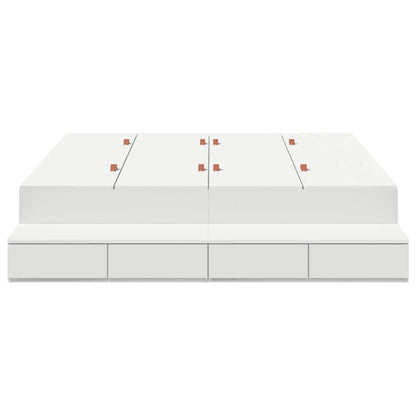 Struttura letto con contenitore Bianco 150 cm Legno multistrato | homemem39