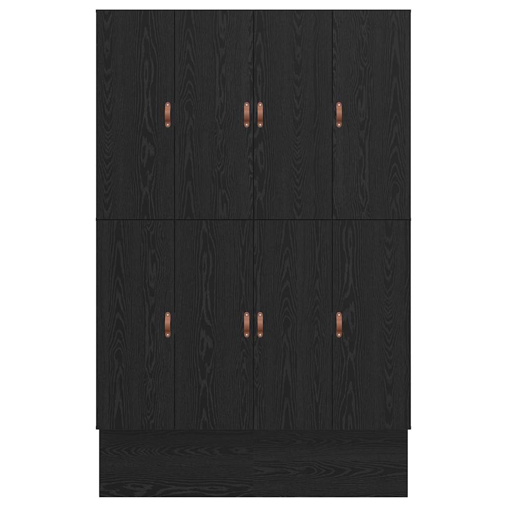 Struttura letto con contenitore con cassetto Rovere Nero 150 cm