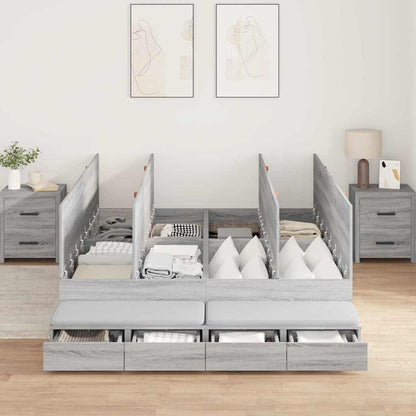 Struttura letto con contenitore Grigio Sonoma 150 cm | homemem39