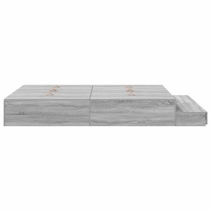 Struttura letto con contenitore Grigio Sonoma 150 cm | homemem39