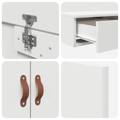 Struttura letto con contenitore Bianco 236.5 x 180 x 31.5 cm - homemem39