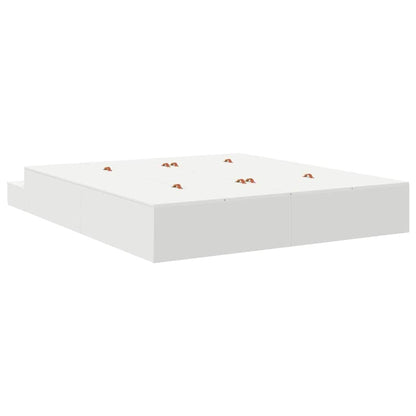 Struttura letto con contenitore Bianco 236.5 x 180 x 31.5 cm - homemem39