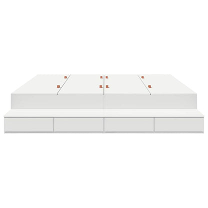 Struttura letto con contenitore Bianco 236.5 x 180 x 31.5 cm - homemem39