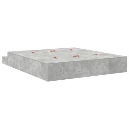 Struttura letto con contenitore con cassetto Grigio cemento - homemem39