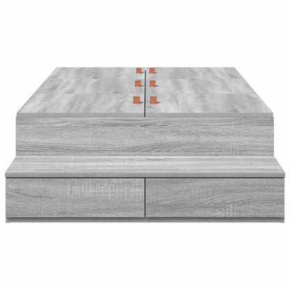 Struttura letto con contenitore Grigio Sonoma 90 cm | homemem39