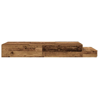 Struttura letto con contenitore con cassetto Legno vecchio - homemem39