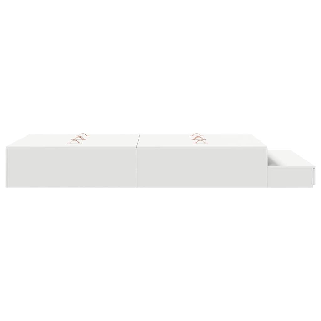 Struttura letto con contenitore Bianco 226.5 x 120 x 31.5 cm - homemem39
