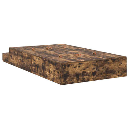 Struttura letto con contenitore con cassetto Rovere fumé 120 cm | homemem39