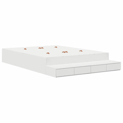 Struttura letto con contenitore Bianco 226.5 x 140 x 31.5 cm - homemem39