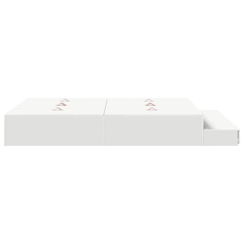 Struttura letto con contenitore Bianco 226.5 x 140 x 31.5 cm - homemem39