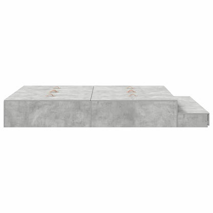 Struttura letto con contenitore con cassetto Grigio cemento - homemem39