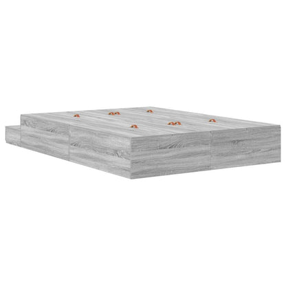 Struttura letto con contenitore Grigio Sonoma 135 cm | homemem39