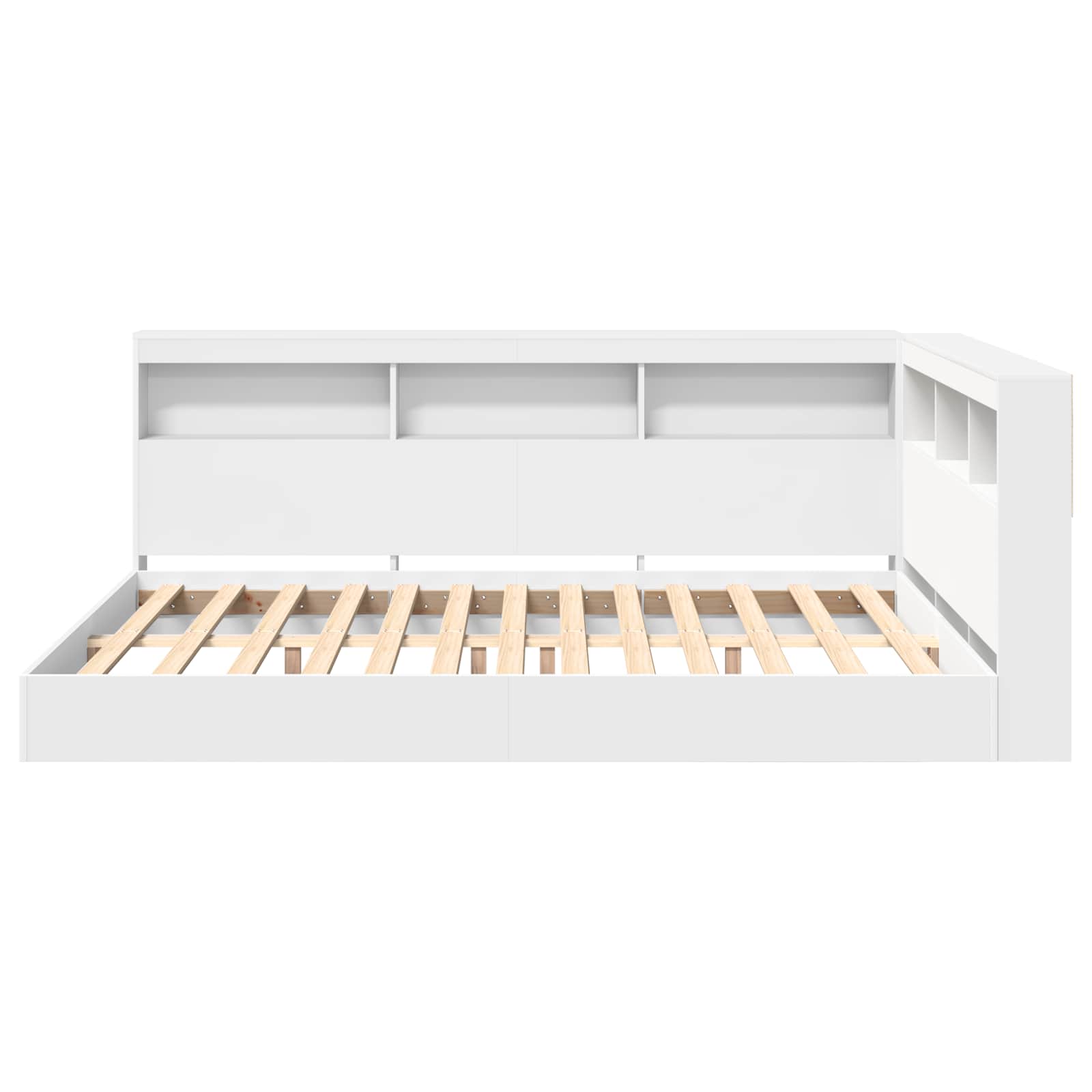 Letto Libreria Bianco 140 x 200 cm Legno multistrato | homemem39