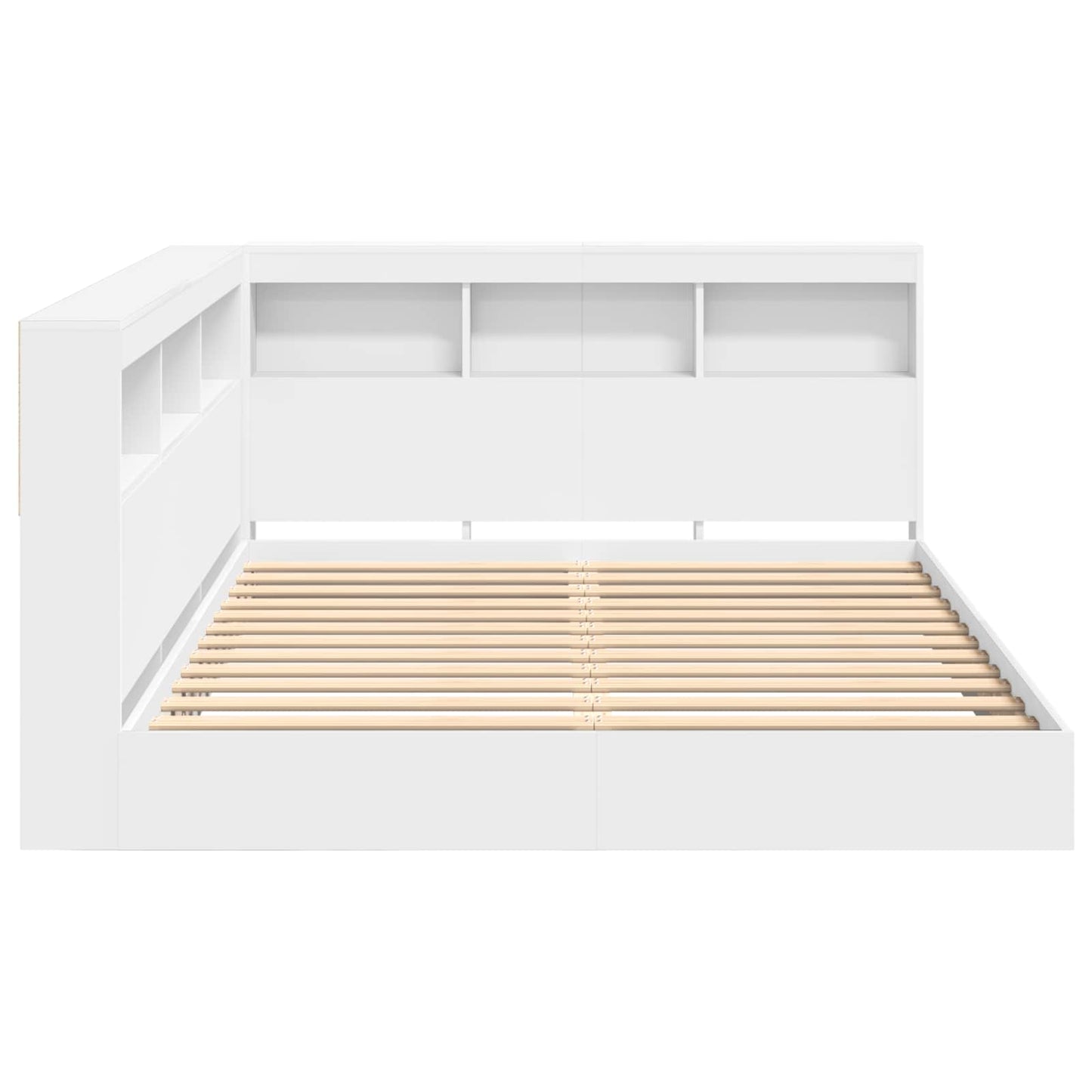 Letto Libreria Bianco 140 x 200 cm Legno multistrato | homemem39