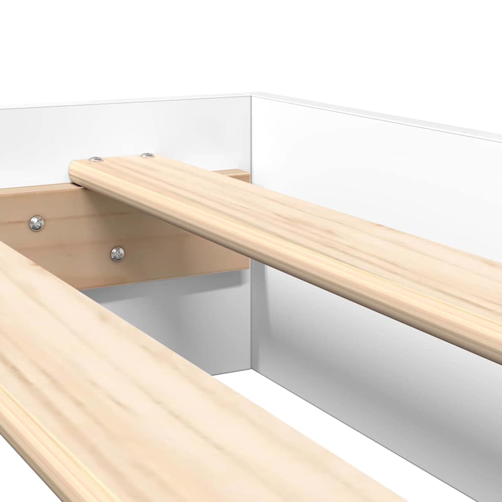 Letto Libreria Bianco 150 x 200 cm Legno multistrato | homemem39