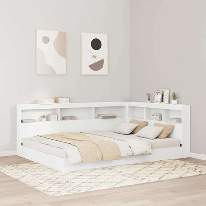 Letto Libreria Bianco 150 x 200 cm Legno multistrato | homemem39