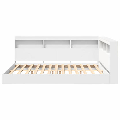 Letto Libreria Bianco 150 x 200 cm Legno multistrato | homemem39