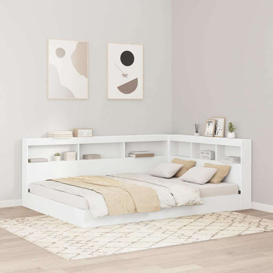 Letto Libreria Bianco 160 x 200 cm Legno multistrato