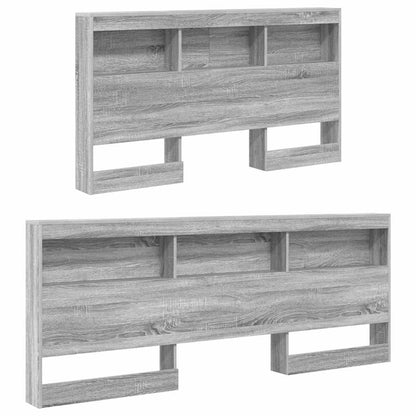 Letto Libreria Grigio sonoma 160 x 200 cm Legno multistrato | homemem39