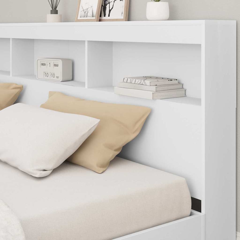 Letto Libreria Bianco 180 x 200 cm Legno multistrato | homemem39
