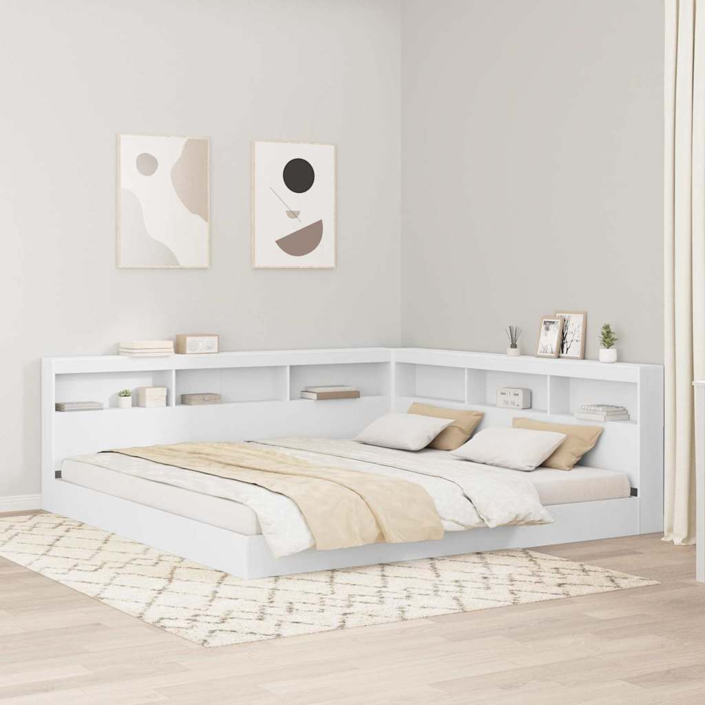 Letto Libreria Bianco 180 x 200 cm Legno multistrato | homemem39