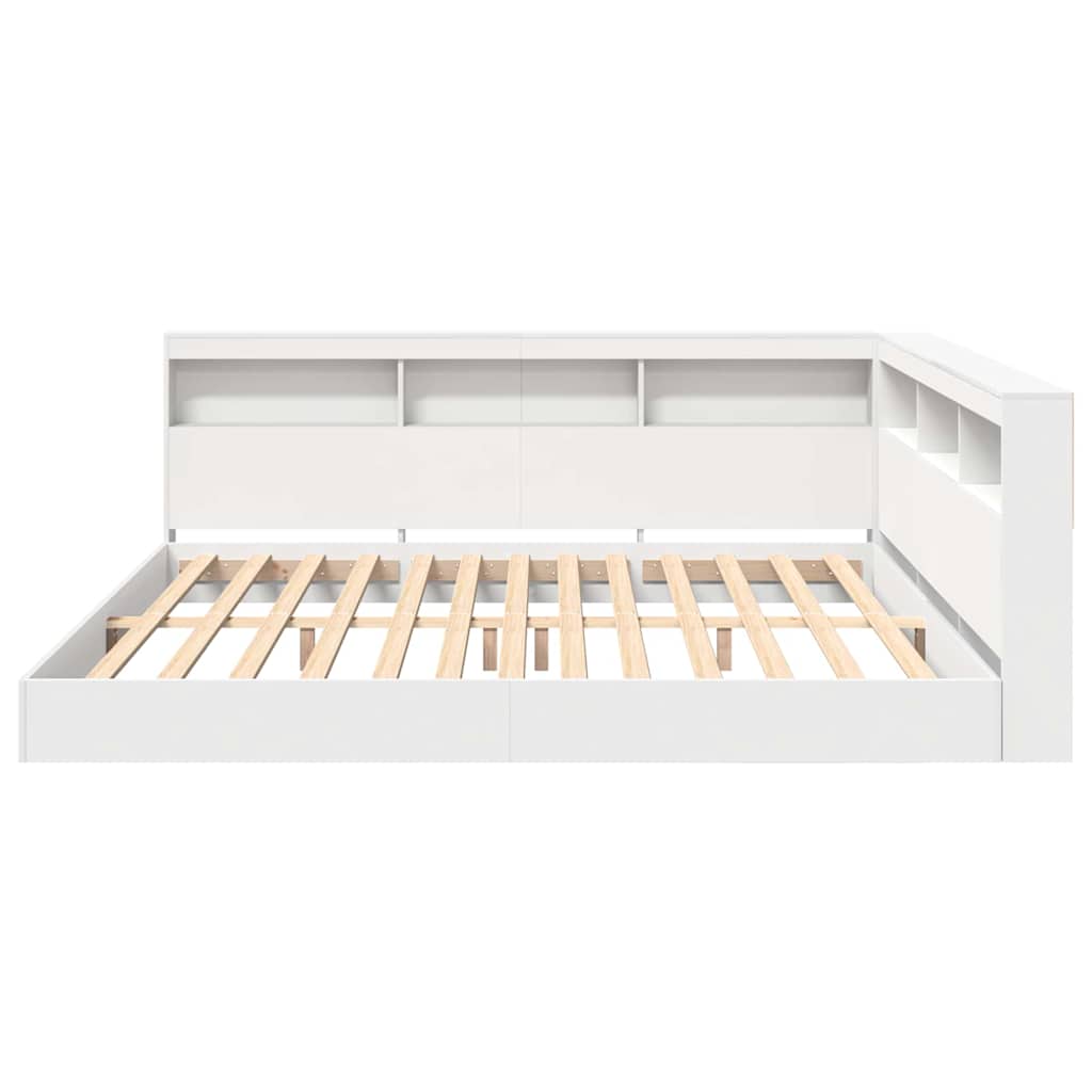 Letto Libreria Bianco 180 x 200 cm Legno multistrato | homemem39