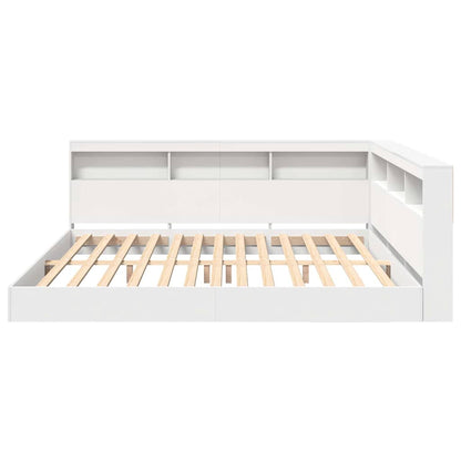 Letto Libreria Bianco 180 x 200 cm Legno multistrato | homemem39