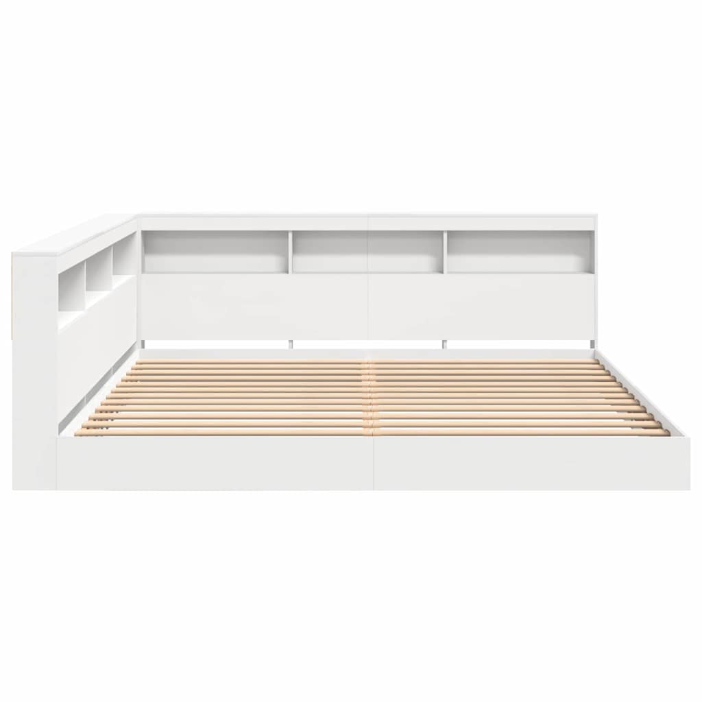 Letto Libreria Bianco 180 x 200 cm Legno multistrato | homemem39