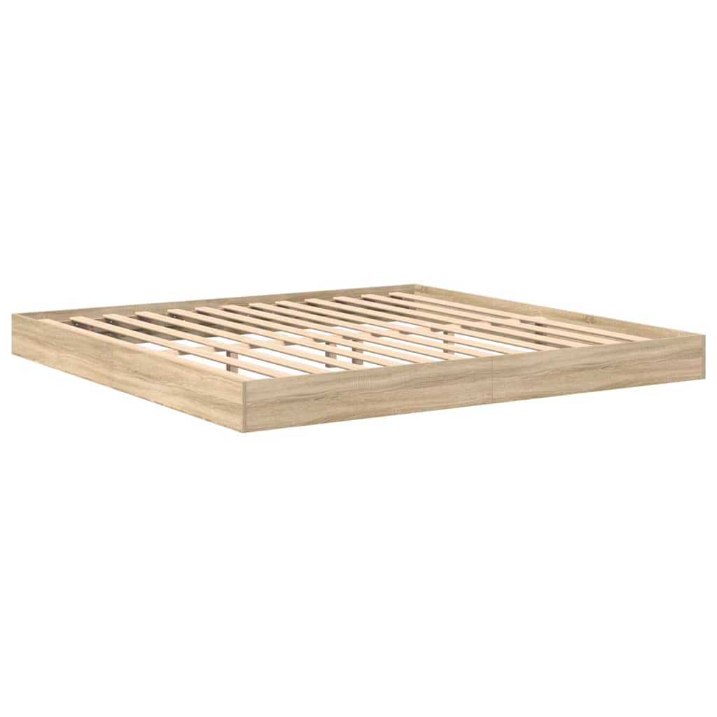 Letto Libreria rovere sonoma 180 x 200 cm Legno multistrato | homemem39