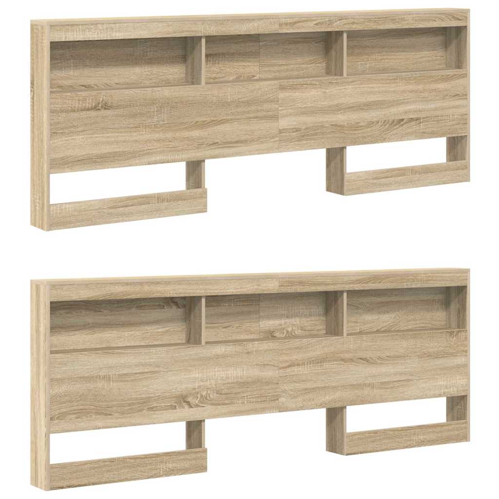 Letto Libreria rovere sonoma 180 x 200 cm Legno multistrato | homemem39