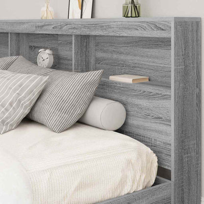 Letto Libreria Grigio sonoma 180 x 200 cm Legno multistrato | homemem39