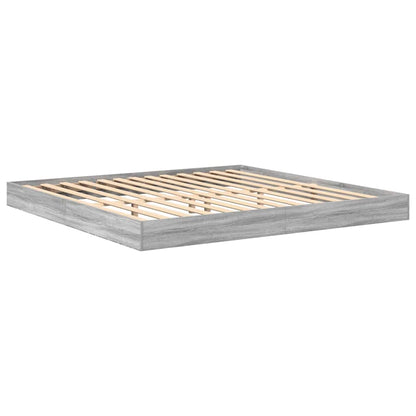 Letto Libreria Grigio sonoma 180 x 200 cm Legno multistrato | homemem39