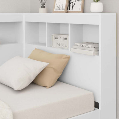 Letto Libreria Bianco 90 x 190 cm Legno multistrato | homemem39